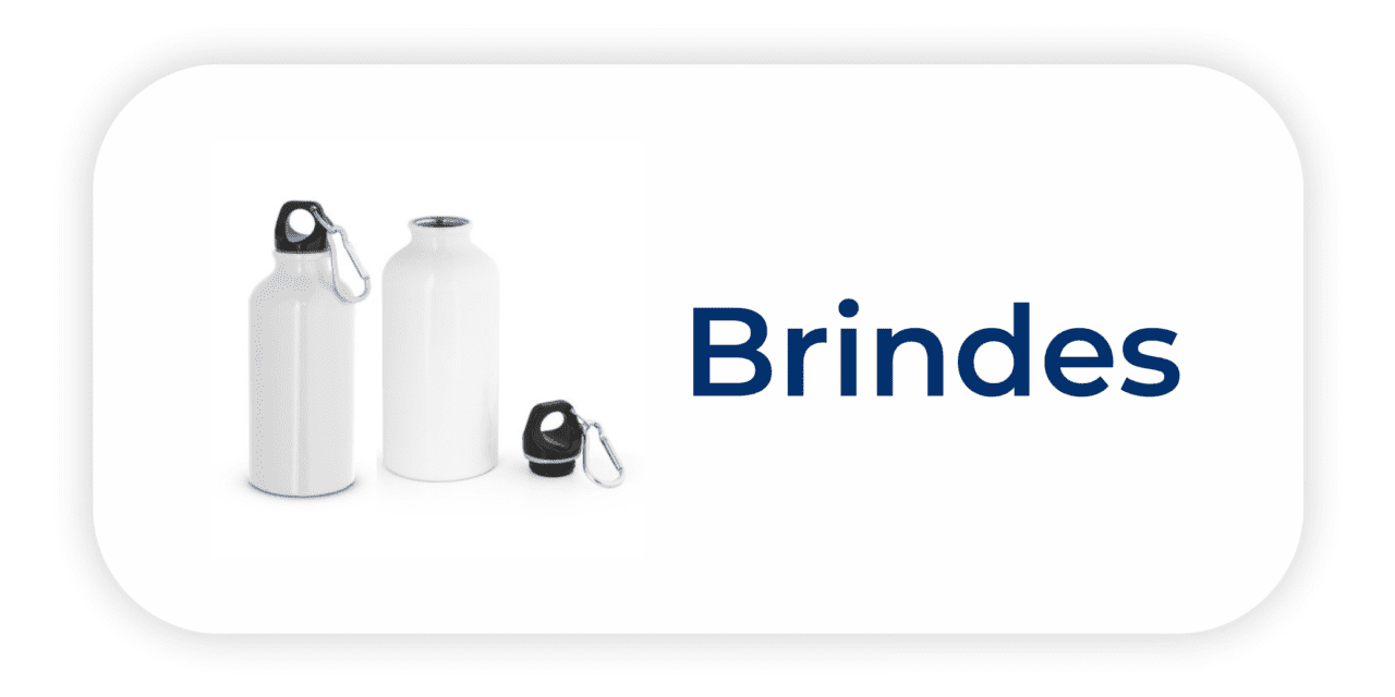 Ícone da categoria de Brindes Personalizados. Ilustração de garrafas squeeze de alumínio brancas.